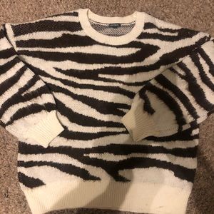 Zebra Printed Soft Sweater